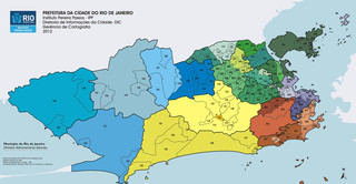 Karte die bezirke und stadtbezirke in Rio de Janeiro
