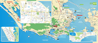 Karte die attraktionen, sehenswürdigkeiten und museen von Rio de Janeiro